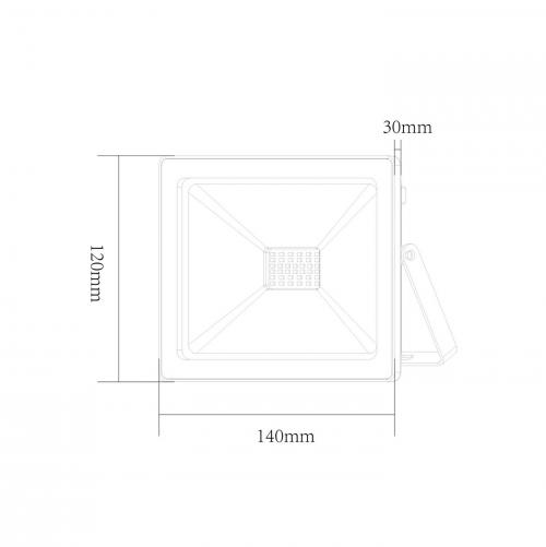 ACA LIGHTING - LED floodlight 30W, 4000K, 220V, IP66, neutral light Q3040