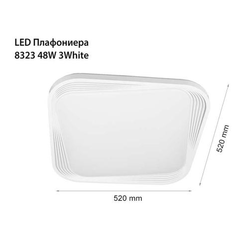 2R - LED ceiling light 8323 48W 3000/4000/6000K 520х520mm  31081