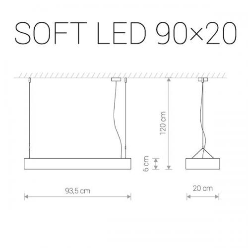 NOWODVORSKI - pendant luminaire SOFT LED WHITE 90x20 9544