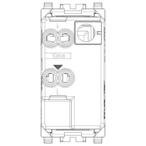 VIMAR - 20010.B - 1P NC 10A push button white