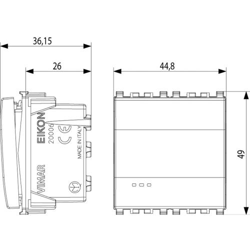 VIMAR - 20006.2.N - 1P 20AX 2-way switch 2M Next