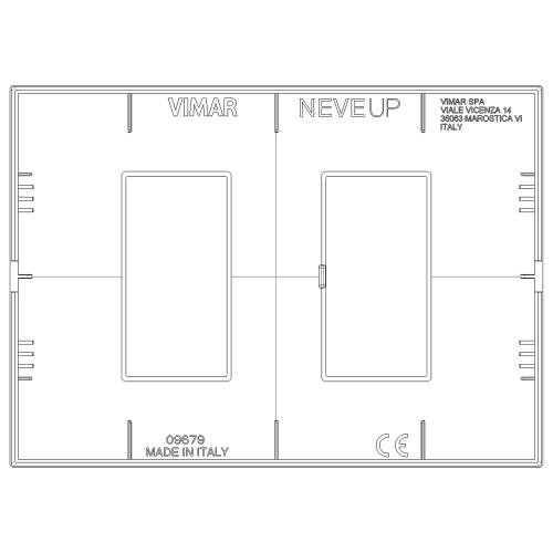 VIMAR - 09679.11 cover plate - 2 separate module matt white color NEVE UP
