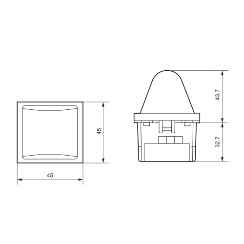 LEGRAND - Bulkhead - 12-24 V~/= - 0.6 W - 2 modules - Green 78562