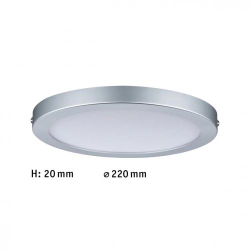 PAULMANN - LED Панел  70864  LED Panel Atria round 220mm ◾14W ◾1150lm◾2700K ◾dimmable✴Хром мат