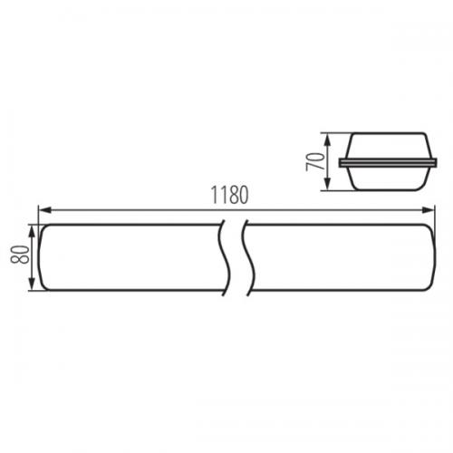 KANLUX - Прахохерметично осветително тяло MAH LED HI 26W-NW RYF IP65 26W 3900lm 4000K 22609