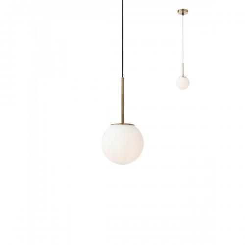 SMARTER - Pendant NIVA 01-2623 mat golden, opal E14 28W