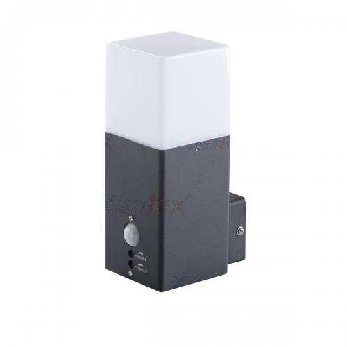 KANLUX - Garden light fitting math anthracite replaceable light source, motion sensor VADRA 29011 Е27 11W IP44