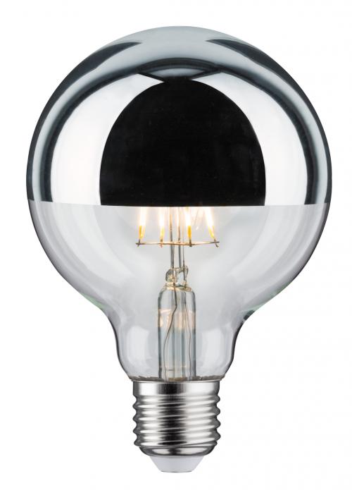 PAULMANN - LED bulb Globe 95 crown mirror silver 5W E27 2700K 283.87