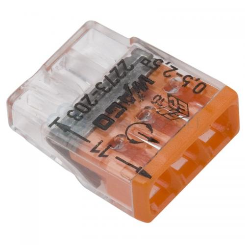 WAGO - 2273-203 Pluggable Terminal Block, 3 Ways, 2.5 mm², Clamp