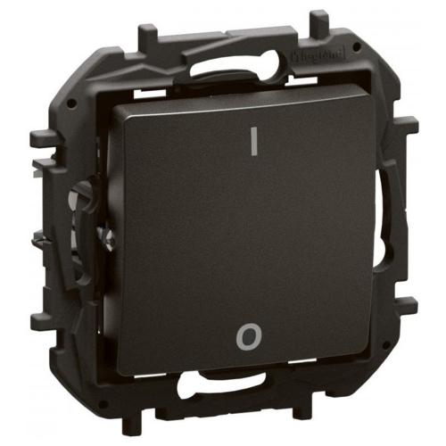 LEGRAND - 2-pole switch 16A Black Niloe New NP2113BK