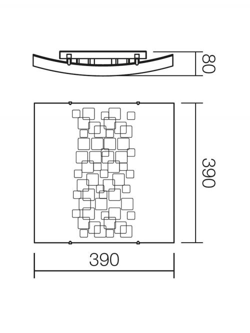 SMARTER - плафон KATE   05-707  E27, 2 x max. 42W 