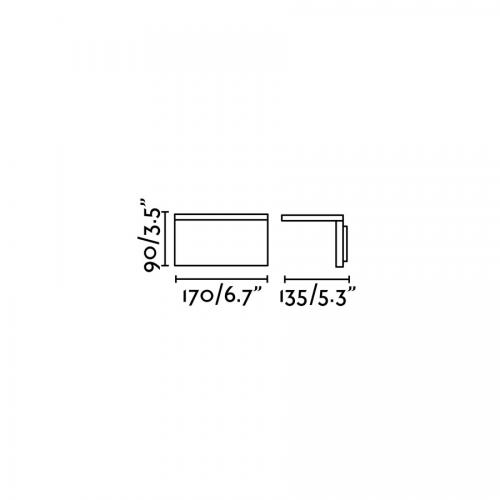 FARO - ELE LED Dark grey wall lamp Ref.74419  IP54