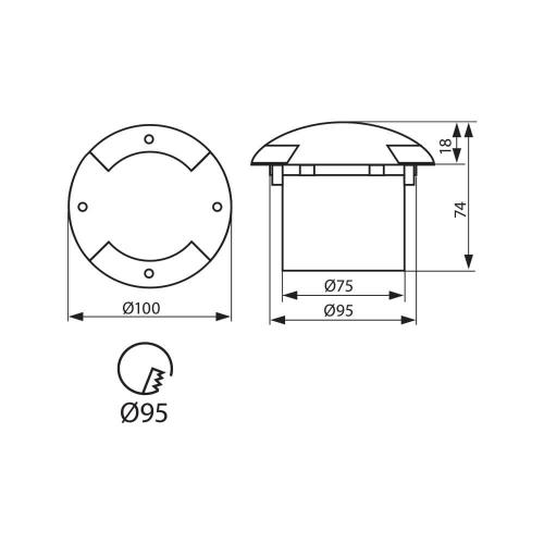 VIVALUX - LED lighting fixture PULSAR LED IP65  VIV004342