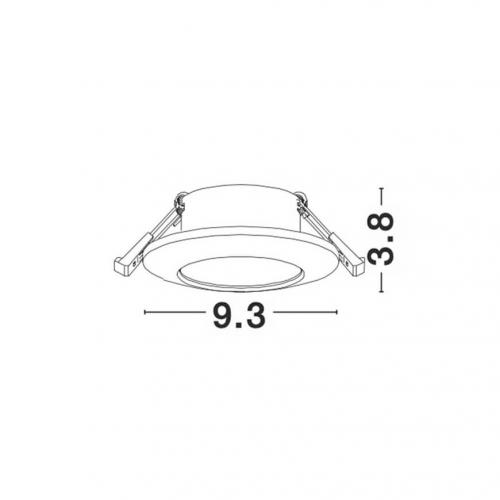 NOVA LUCE - Луна за вграждане влагозащитена бяла IP44 Tex 9012121