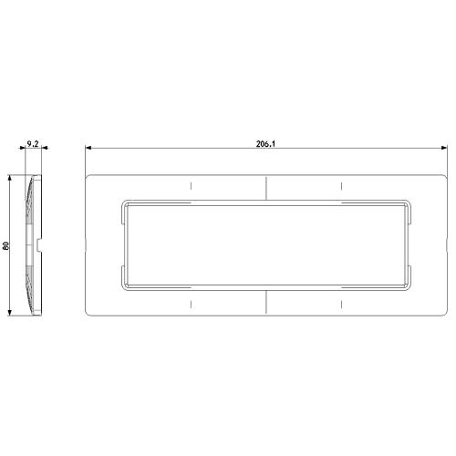 VIMAR - 14657.72 - Plana Рамка 7М италиански стандарт Metallized green
