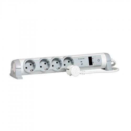 LEGRAND - 694664 Legrand 4 Plug + 2 LAN 1,5m Switch