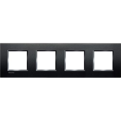BTICINO - LNA4802M4AR Square cover plate 4х2modules -Anthracite -technopolymer
