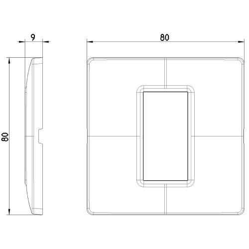 VIMAR - 14641.50 - Plate 1M Reflex sapphire