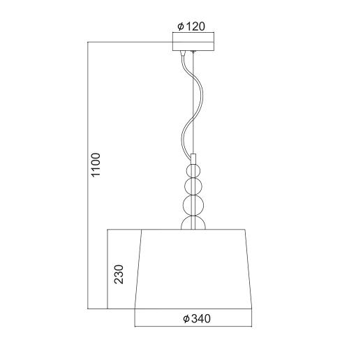 ACA LIGHTING - pendant luminaire AD477215 1xE27