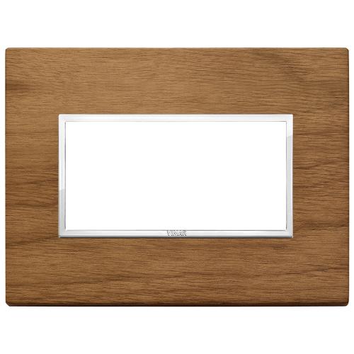 VIMAR - 21654.31 - Plate 4M wood Italian walnut