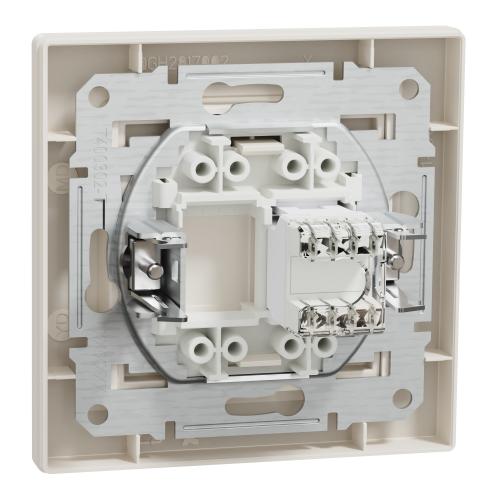 SCHNEIDER ELECTRIC - EPH4300123 Asfora - single data outlet - RJ45 cat.5e UTP ivory