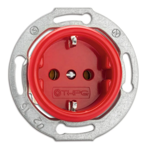 THPG - Outlet signal red SCHUKO Ø 7,0 cm 16A Duroplast red 178000