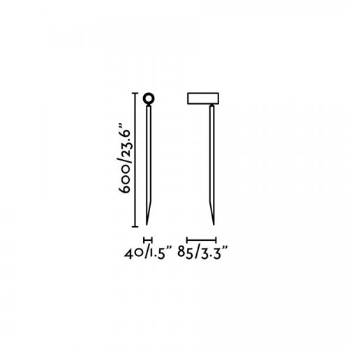FARO - SETH LED Black spike lamp H 60cm Ref.70226  IP44