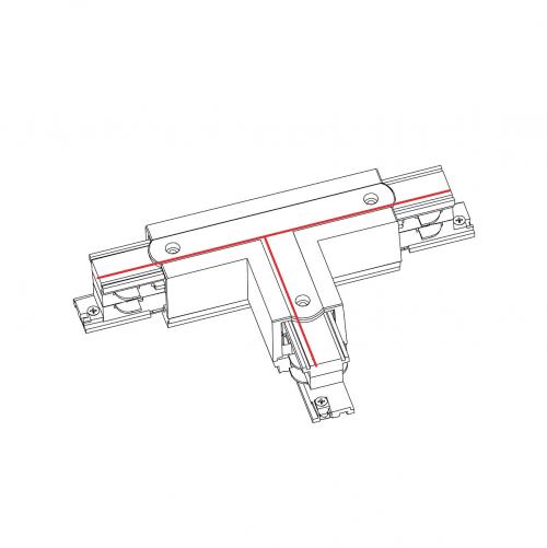 NOWODVORSKI - Т-обрзен конектор за монофазна шина бял 8241 CTLS PWR T CONNECTOR RIGHT 1 WHITE (T-R1)