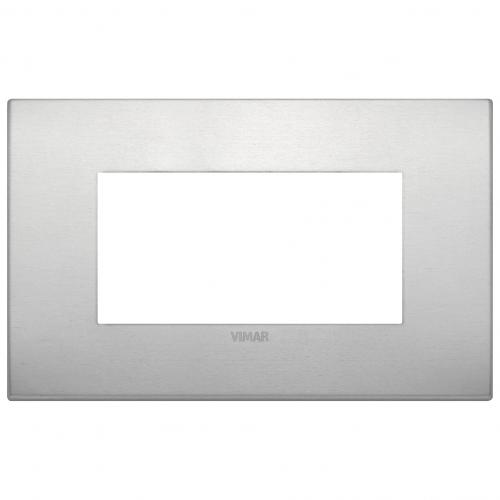 VIMAR - 19654.15 - Classic plate 4M metal Aluminium