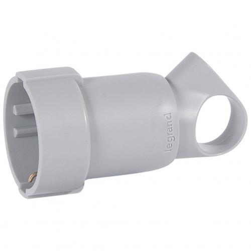 LEGRAND - 0 503 25 2P+E extension - 16 A with ring - German standard - plastic - grey - bulk