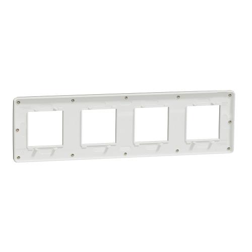 SCHNEIDER ELECTRIC - NU280850М cover frame - 4 gangs - 4 x 2 modules - bronze/ white mirror surface
