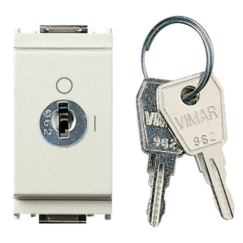 VIMAR - 16165.B - 2P 16(3)A 1-way switch +key white