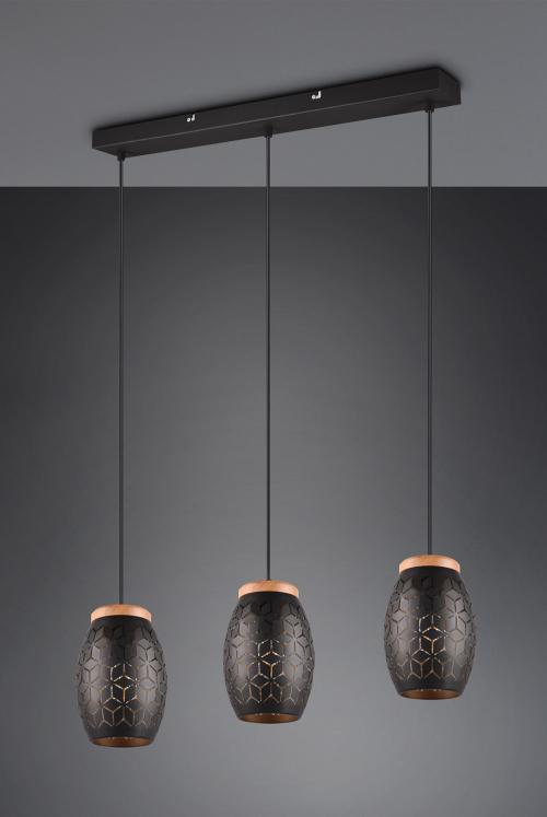TRIO - BIDAR – R31573080 excl. 3x E27 · max. 28W Black-gold