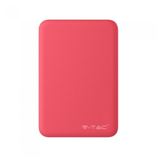 V-TAC - Външна батерия 5000 mA/h, червена, SKU: 8192 VT-3503