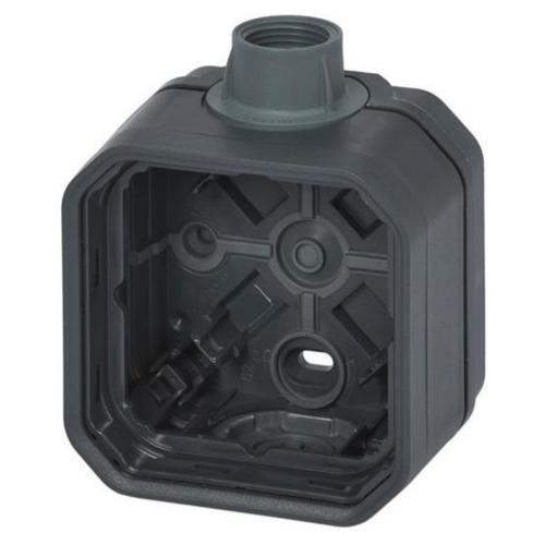 LEGRAND - Box with 1x gland M20 for surface mounting color Anthracite IP55 Plexo New 69628L