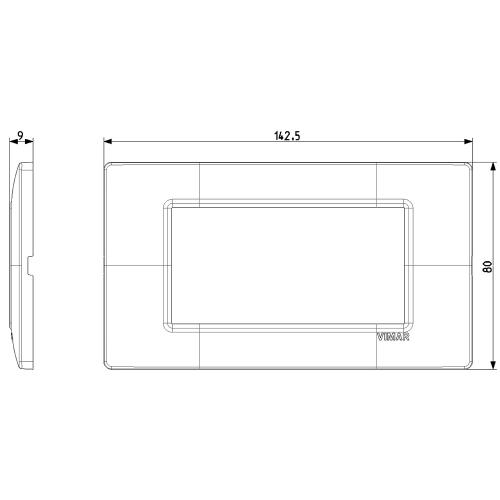 VIMAR - 14654.05 - Plate 4M techn. black