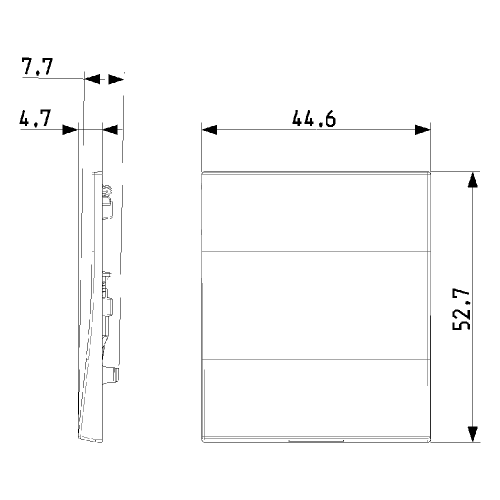 VIMAR - Face plate for in-line mechanism black, vertical light beam - 31000S.2G
