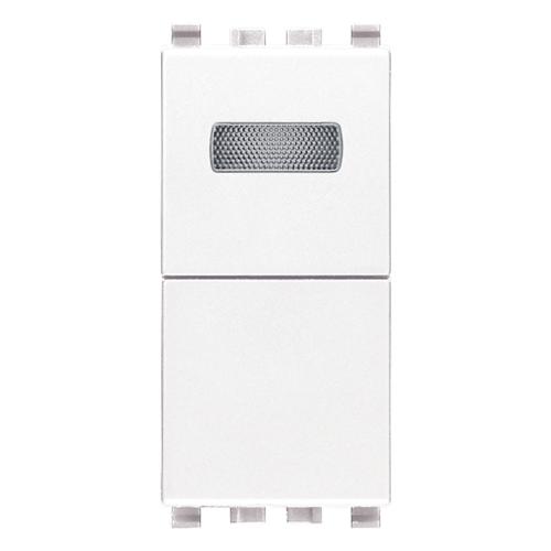 VIMAR - 20068.B.B - 1P NO 10A push +white indicator white