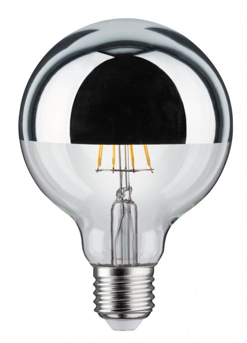 PAULMANN - LED bulb Globe 95 crown mirror silver 5W E27 2700K 283.87