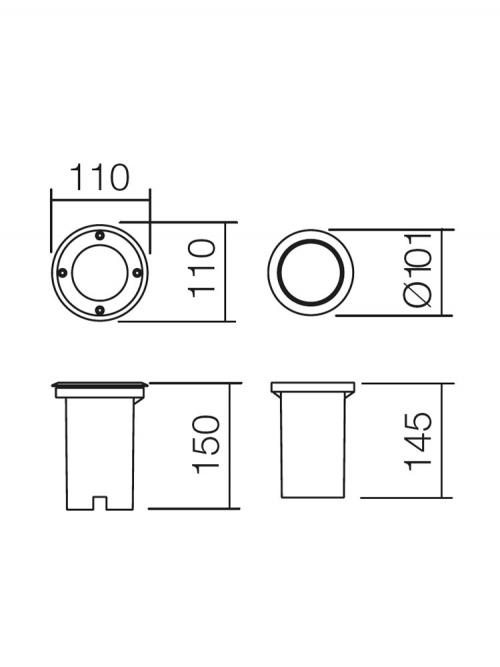SMARTER - луна LOKKI  9385  GU10, 1 x max. 28W, IP67