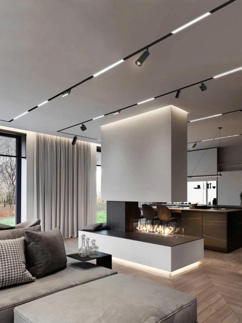 POLARIS LIGHTING - Магнитен спот за шина черен PL1031 Four Eyes 23mm 6W 80lm/W 960lm 3000K