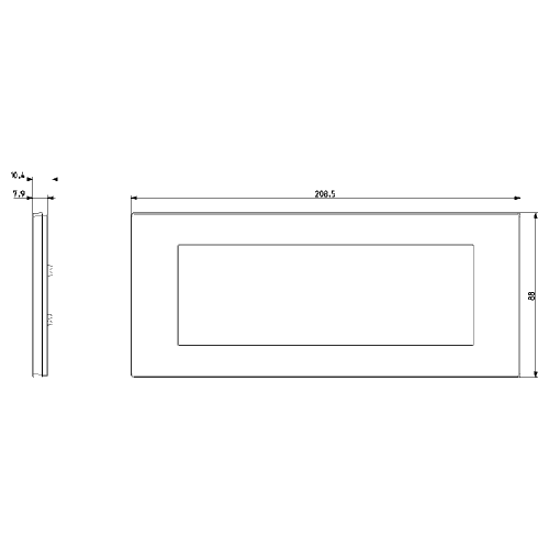 VIMAR - 30657.41 Reflex Cover Frame Linea Gloss Canvas 7M