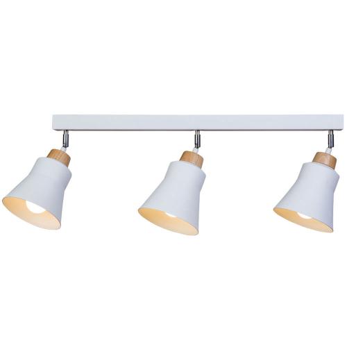 LIS LIGHTING - Плафон WOOD 5800PL-H01 E27, 3x40W, H:30, D:87cm, бяло