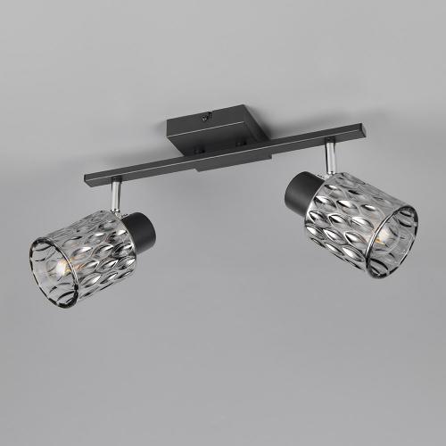 TRIO - Спот JACK R86422032  2x E27 · max. 10W метал черен / стъкло опушено