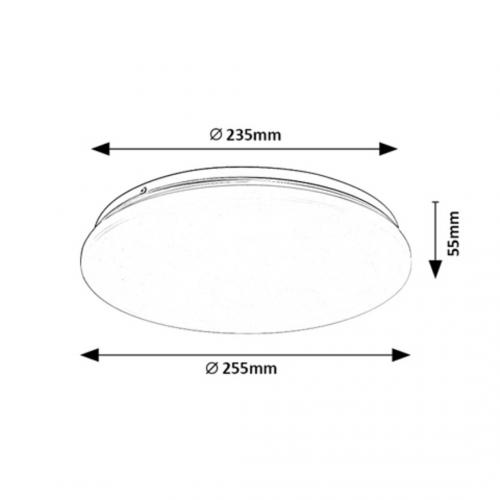 RABALUX - Плафон VENDEL 71104 LED 12W 1150lm 4000K звезден