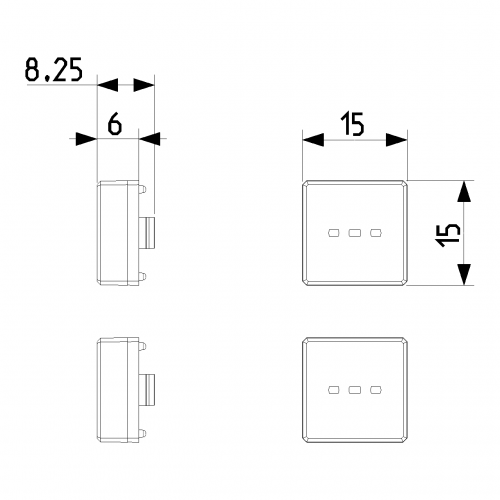 VIMAR - 2 buttons Flat w/o symb.light.satin gold - 22751.88