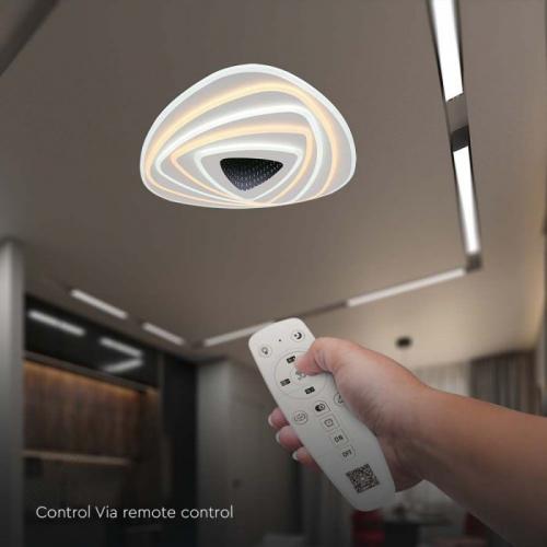 V-TAC - 120W Designer Smart Ceiling Light 3000K+6000K Dimmable, Remote Control SKU: 15357 