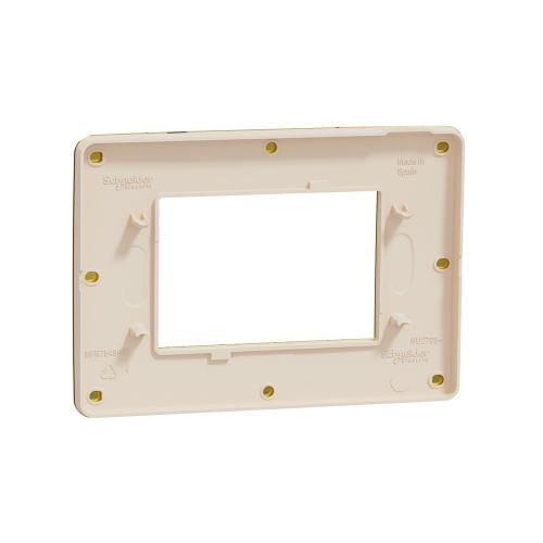 SCHNEIDER ELECTRIC - NU270360М New Unica - cover frame - 1 gang - 3 module - gold/ ivory mirror surface