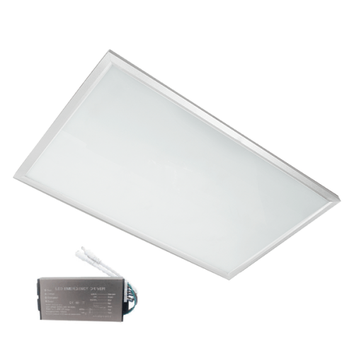 ELMARK - LED PANEL 36W 4000-4300K 595X295mm WHITE FRAME IP54+EMERGENCY KIT 92PANEL013WIP54E
