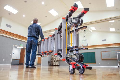 LITTLE GIANT - COMPACT CAGE, 6'-10' Model - ANSI Type IAA - 375 lb Rated, Fiberglass Adjustable Enclosed Elevated Platform  19506-244